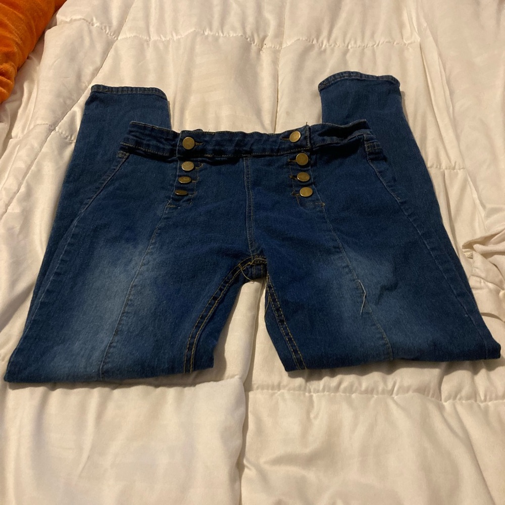 Skinny jeans high waist -